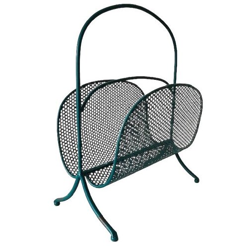 Vintage Magazine Rack in Metal, 1980s for sale at Pamono