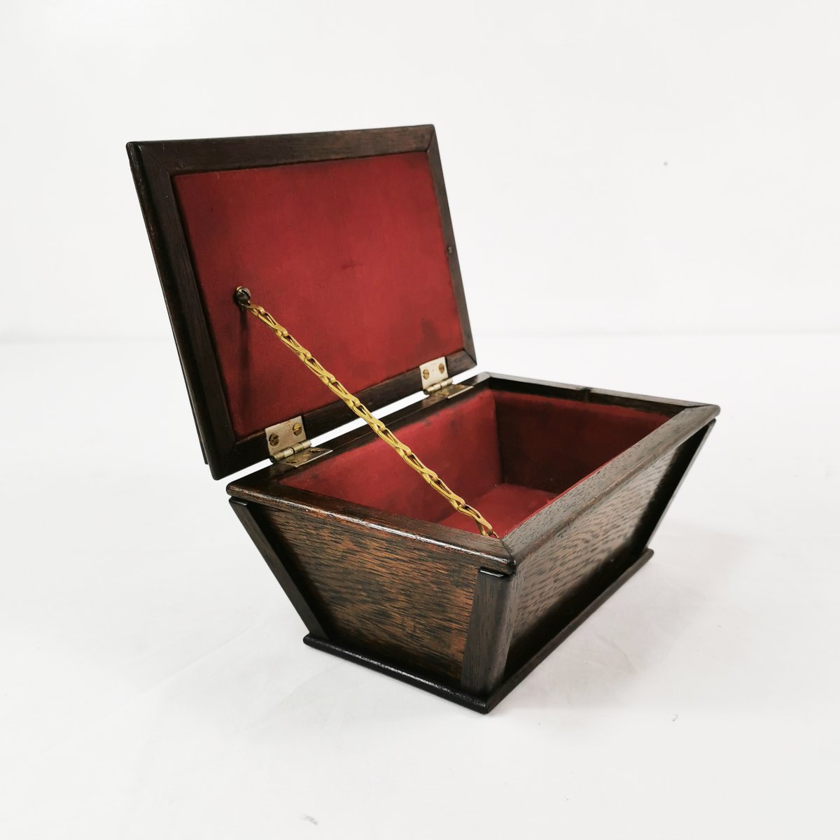 Boite/coffret art deco en bois et verre