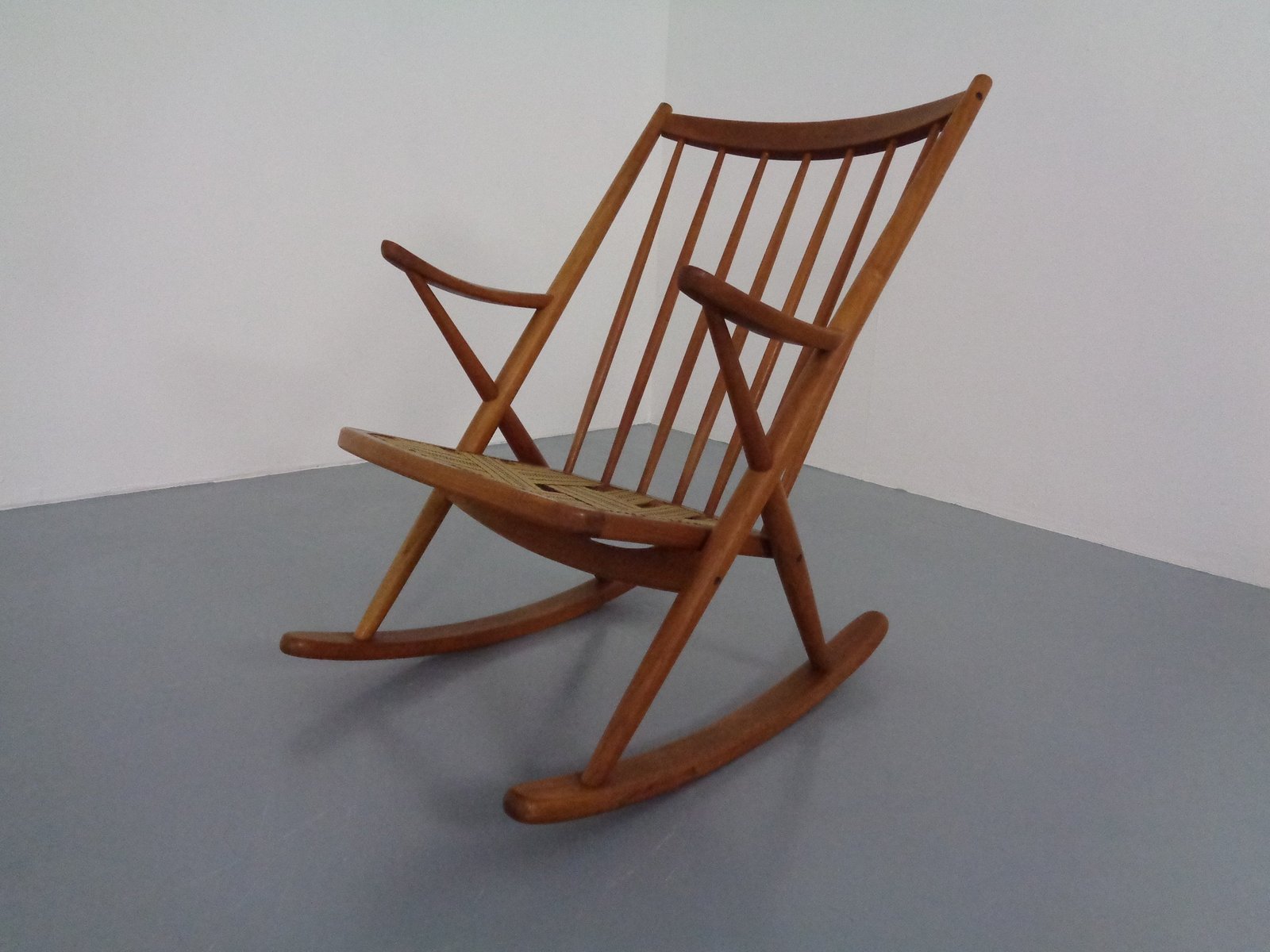 Teak Rocking Chair by Frank Reenskaug for Bramin, Denmark, 1960s for ...