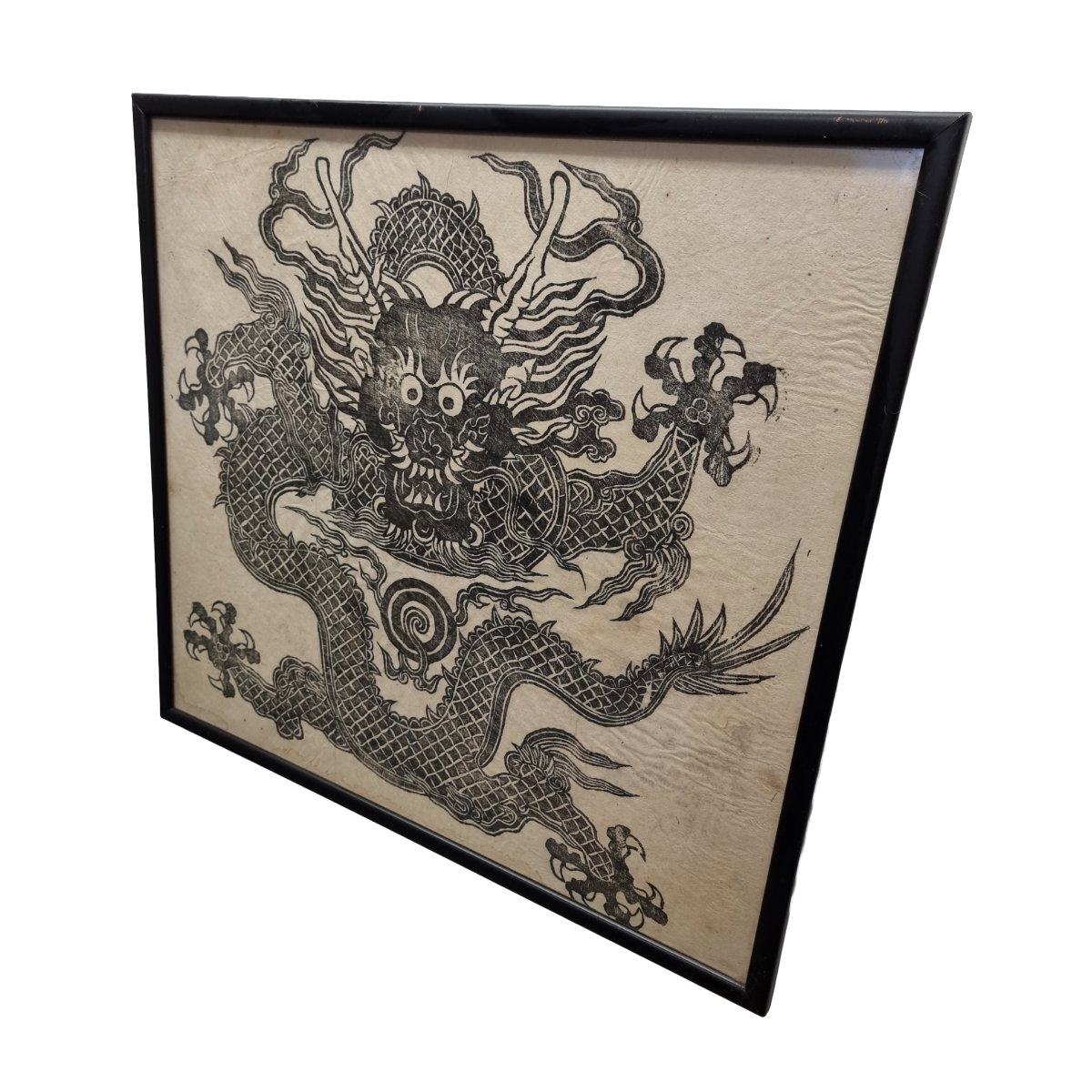 Asian Artist, Dragon, 1970s, Ink on Rice Paper for sale at Pamono