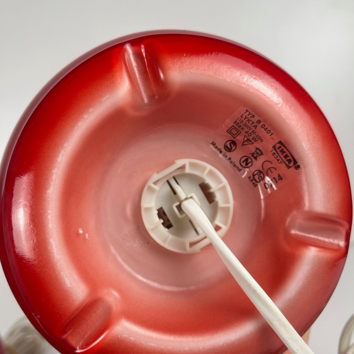 Lykta Red Lamps from Ikea, 1990, Set of 2 for sale at Pamono