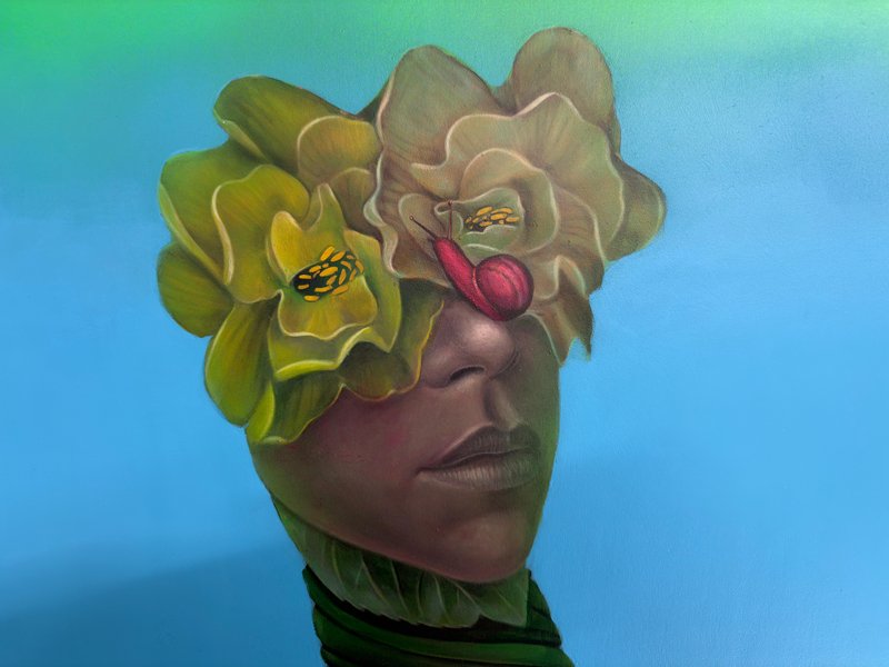 Natasha Lelenco, Anthropomorphic Botanical Portrait with Insect Motifs ...