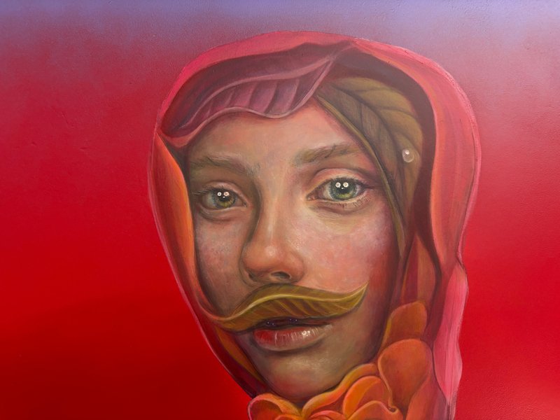 Natasha Lelenco, Anthropomorphic Floral Portrait Painting with Hybrid ...