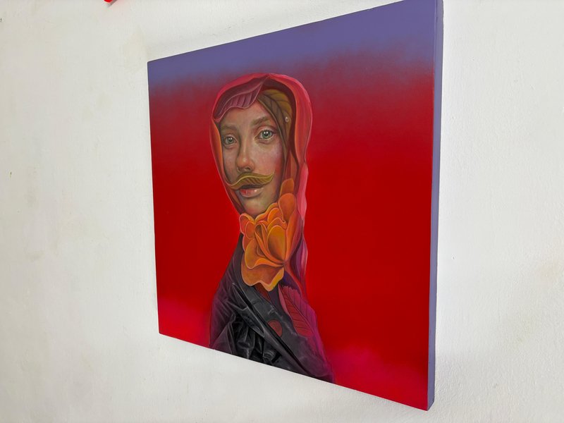 Natasha Lelenco, Anthropomorphic Floral Portrait Painting with Hybrid ...