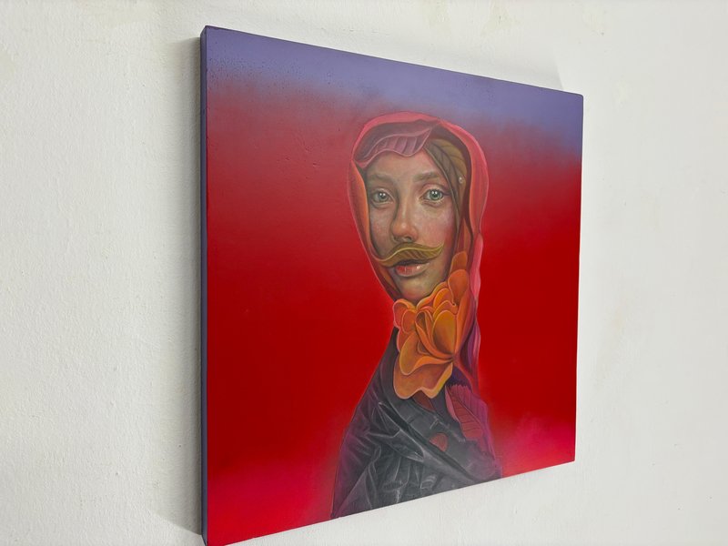 Natasha Lelenco, Anthropomorphic Floral Portrait Painting with Hybrid ...