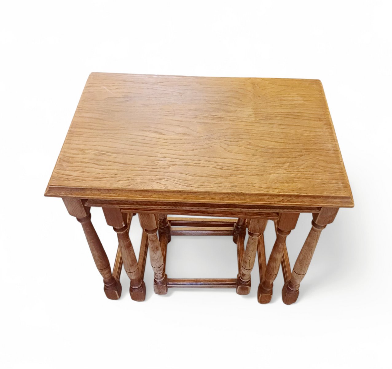 Mid-Century Modern Oak Nesting Tables, 1950s, Set of 3 for sale at Pamono