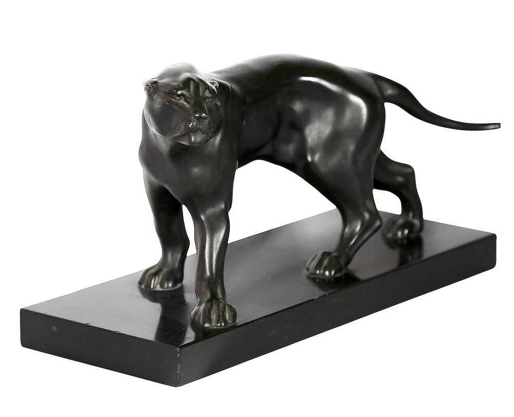 Jacques Limousin Sculpture Panth re Art D co Patin e France 1940s jacques-limousin-sculpture-panth-re-art-d-co-patin-e-france-1940s