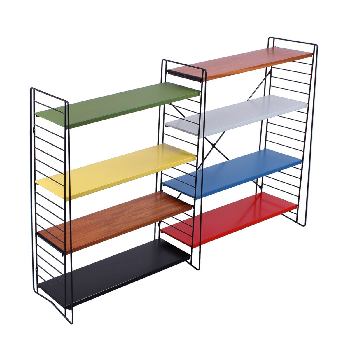 Modular Colored Metal Floor Rack by A.D. Dekker for Tomado, 1950s for ...