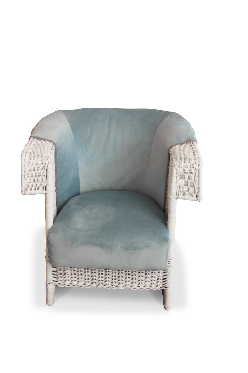 Antique Wicker Armchair By Hans Vollmer For Prag-Rudniker For Sale Antique Wicker Armchair by Hans Vollmer for Prag-Rudniker - Antique Wicker Armchair By Hans Vollmer For Prag-Rudniker For Sale