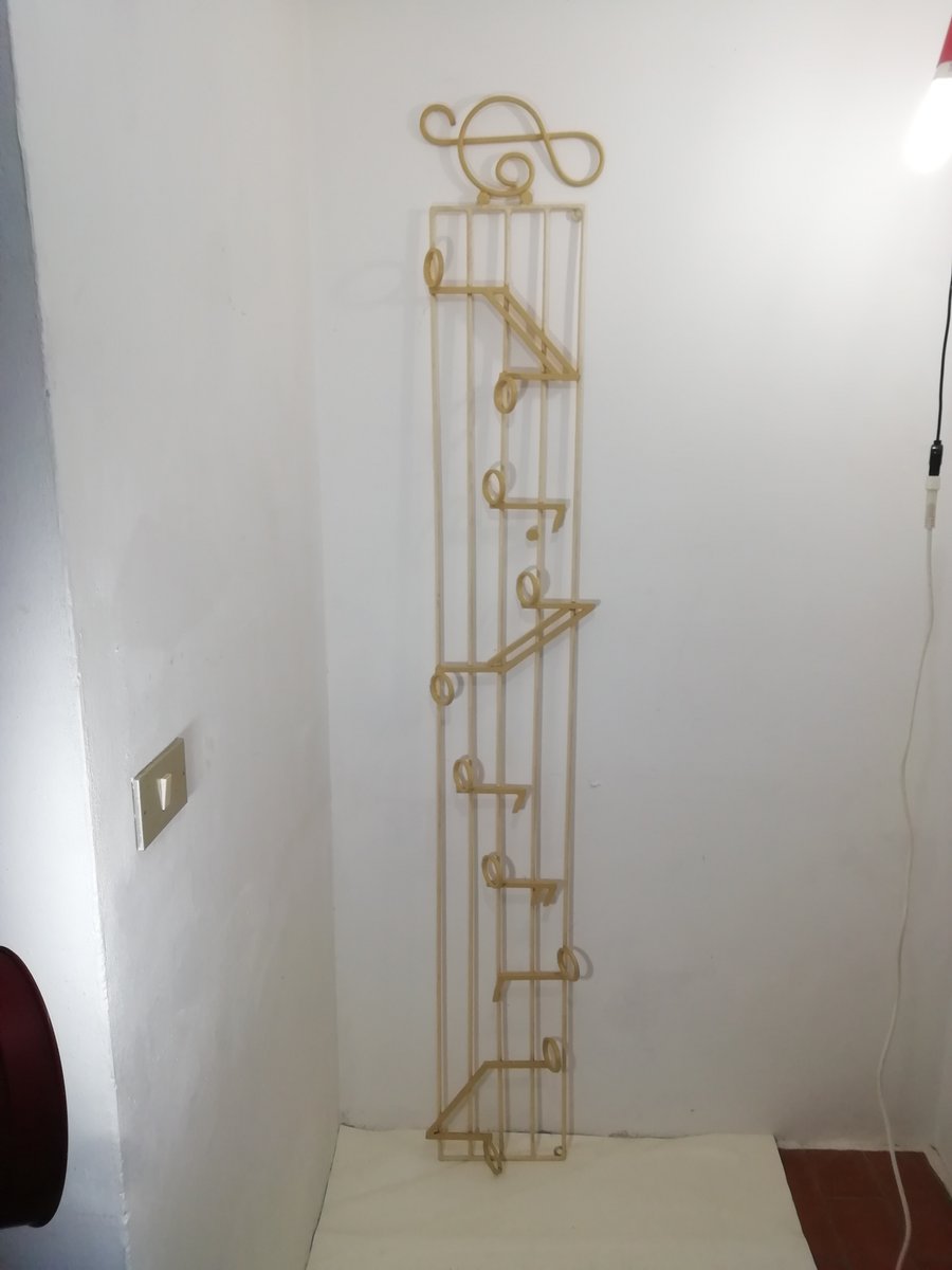 Musical Note Coat Rack Wall Coat Rack with Musical Notes and Sheet Music, Italy, 1950s for ...