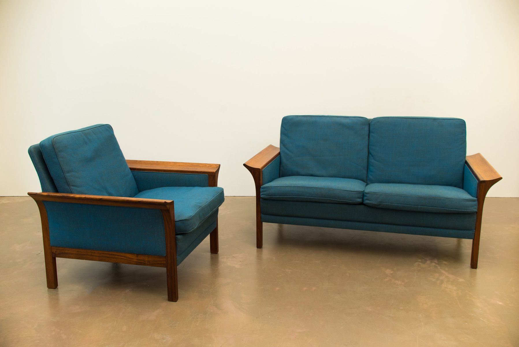 Danish Rosewood Sofa Armchair Set 1964 For At Pamono Danish Rosewood Sofa Armchair Set 1964