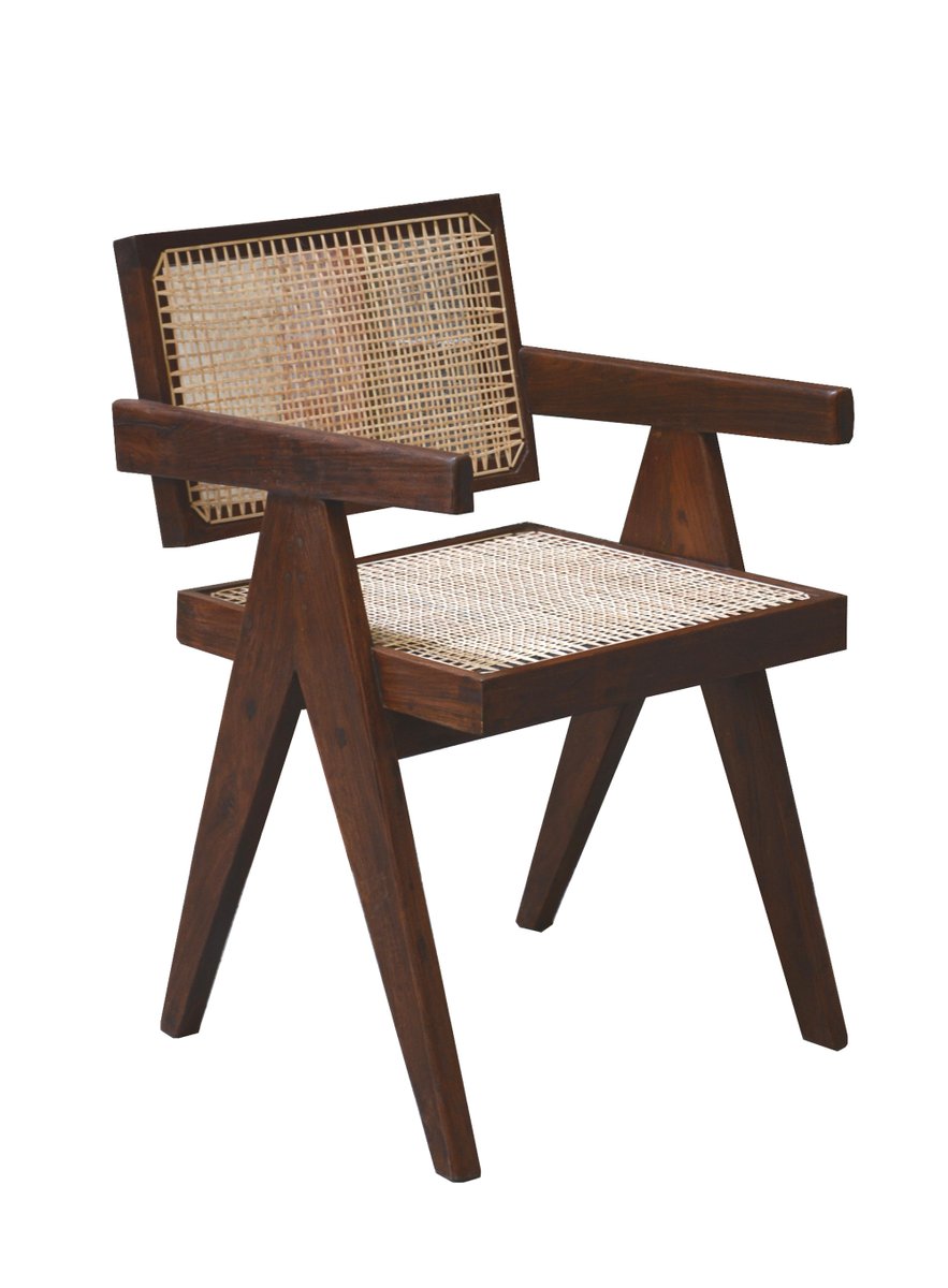 chaise jeanneret chaise de bureau mid century par pierre jeanneret en vente chaise jeanneret chaise de bureau mid century par pierre jeanneret en vente