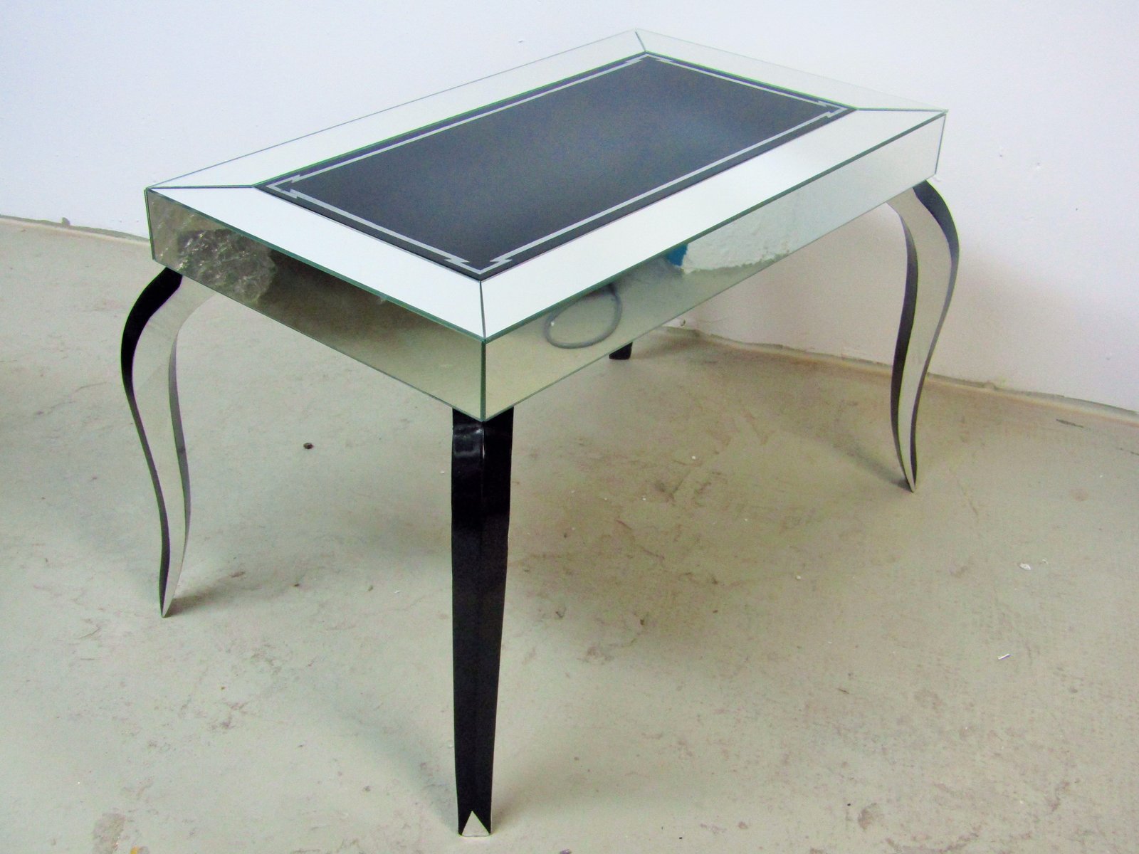 Art Deco Mirror And Silver Leaf Side Table 1935 For At Pamono Art Deco Mirror And Silver Leaf Side Table 1935