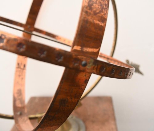 Garden Armillary Sphere Sun Dial with Terracotta Stand for sale at Pamono