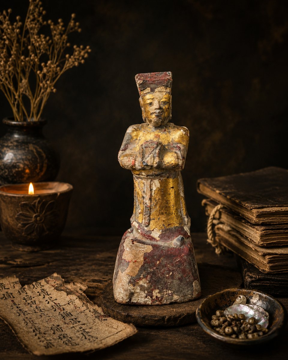 Antique Chinese Wooden Ritual Figure with Consecration Cavity for sale ...