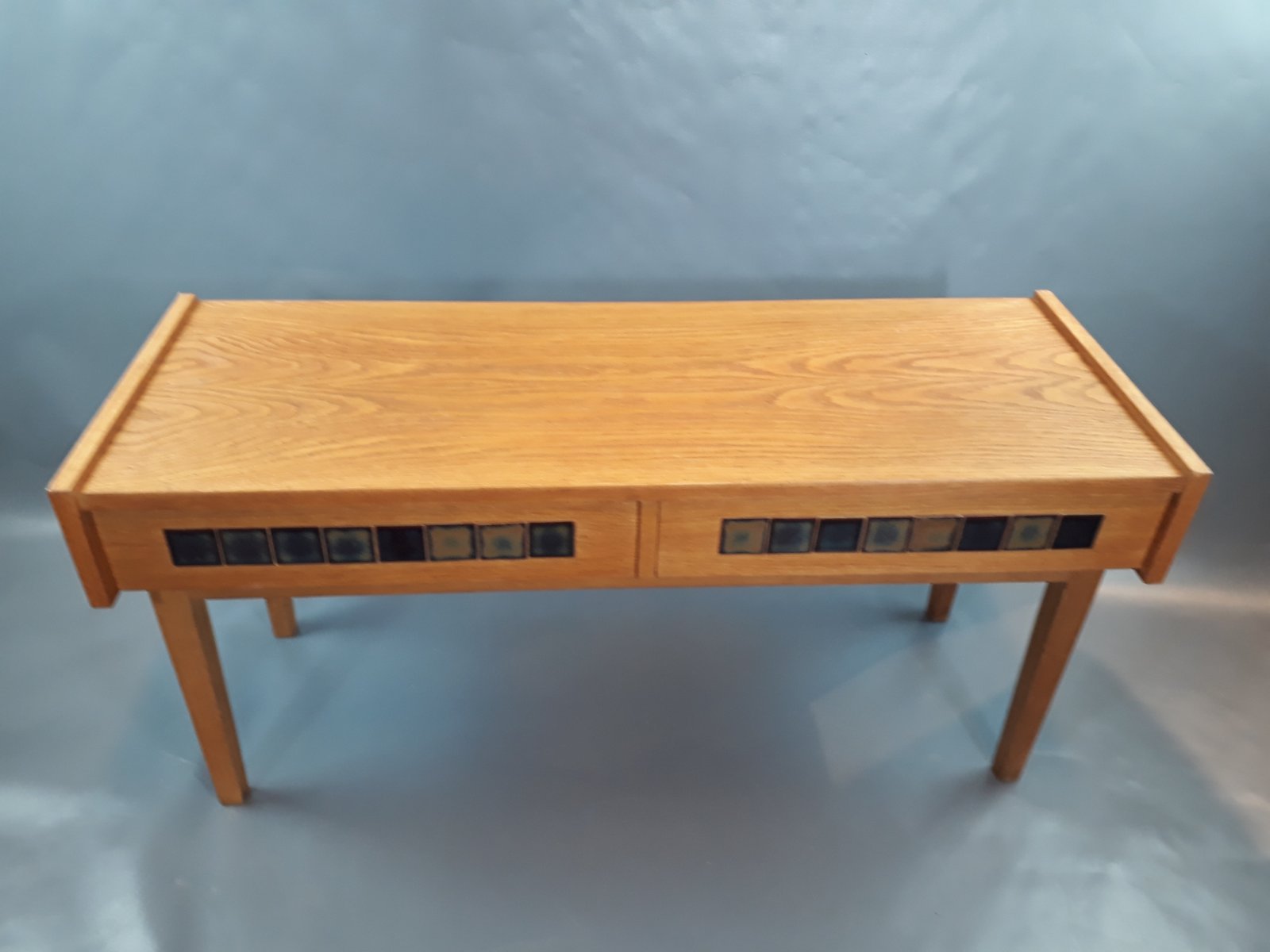 Skandinavischer Vintage Eiche und Keramik Frisiertisch, 1960er bei