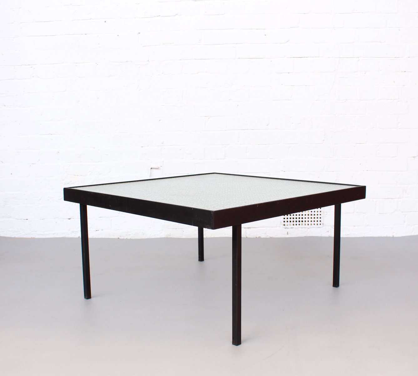 Vintage Metal Glass Coffee Table By Janni Van Pelt 1960s For Vintage Metal Glass Coffee Table By Janni Van Pelt 1960s