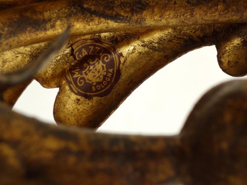 Italienischer Liberty Beistelltisch aus Schmiedeeisen & Marmor für