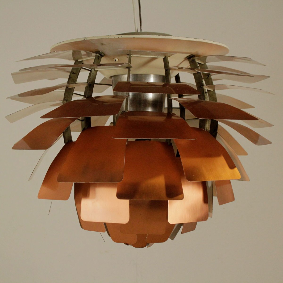 Artichoke Copper Ceiling Lamp By Poul Henningsen For Louis Poulsen