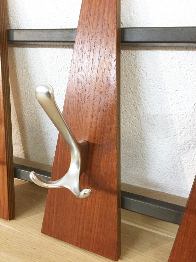 Scandinavian Wall Coat Rack, 1960s for sale at Pamono