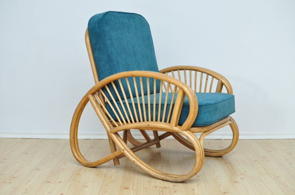 Fauteuil en Bambou, 1950s en vente sur Pamono
