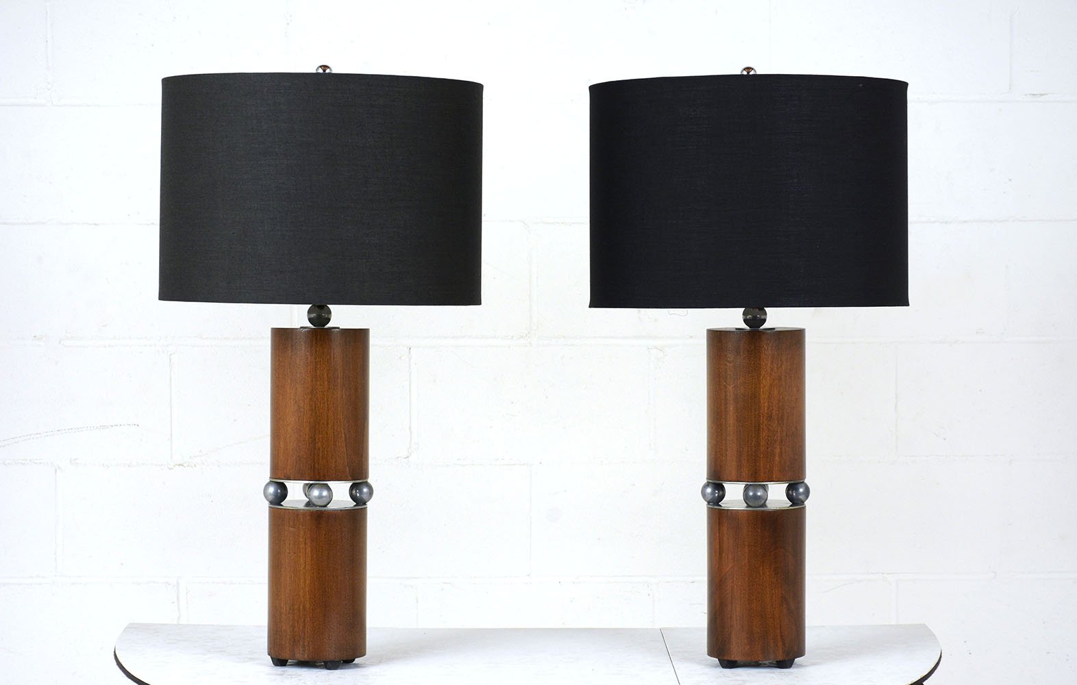 Mid century modern table lamps set of 2