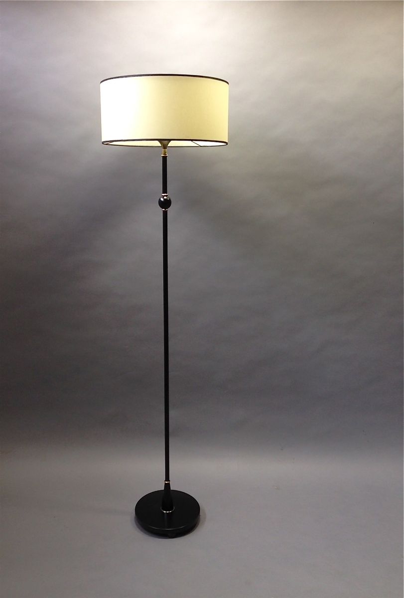 Vintage French Black Lacquered Floor Lamp 1950s For At Pamono Vintage French Black Lacquered Floor Lamp 1950s