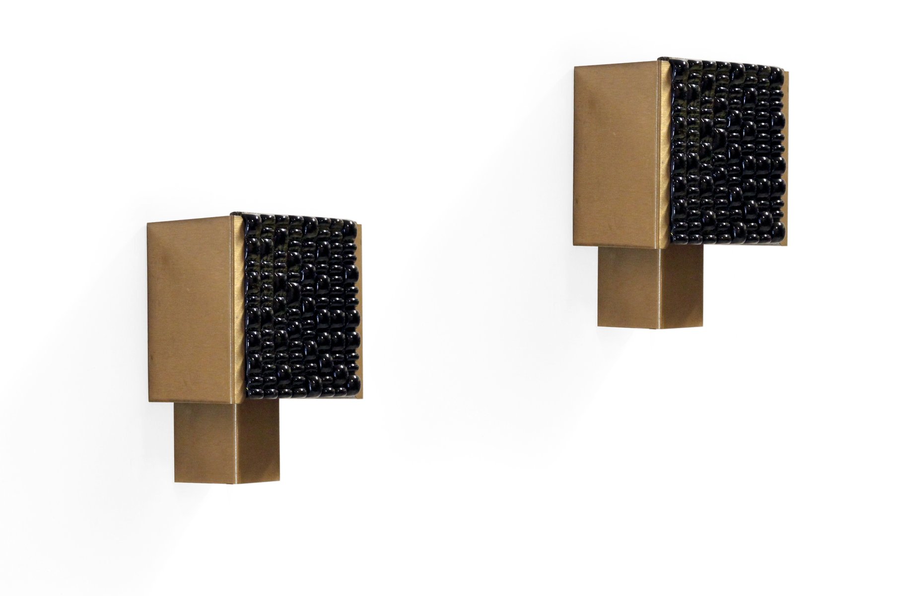 Scandinavian Mid Century Wall Sconces In Brass 1970s Set Of 2