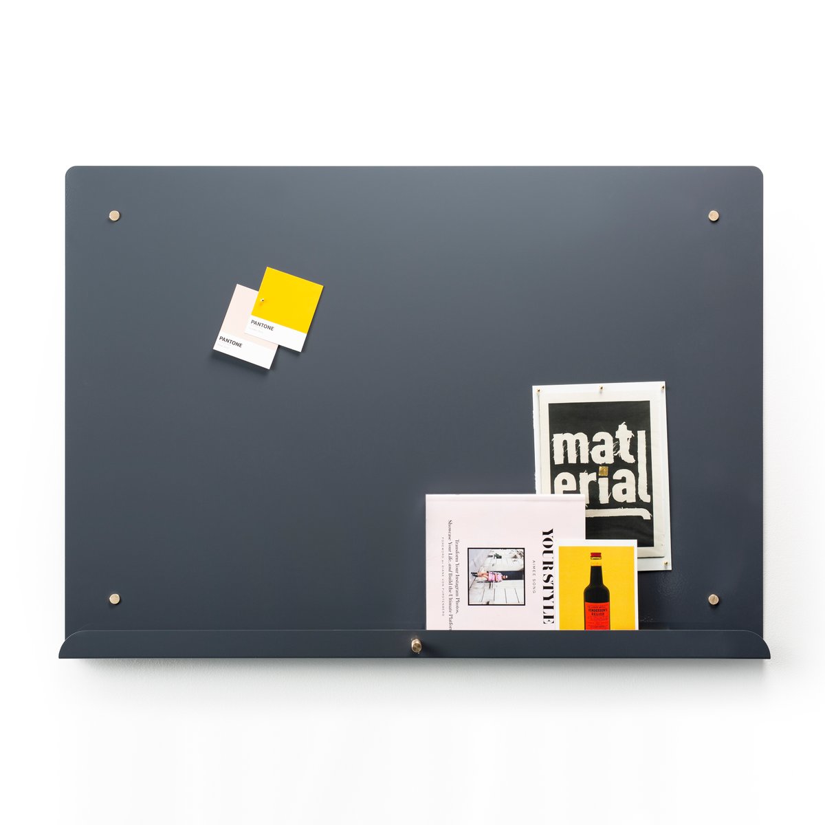 Graphite Grey Myosotis Grande Notice Board by Richard Bell for