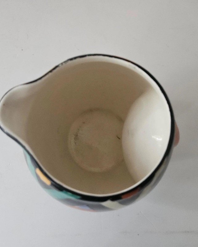 Art Deco Hand-Painted Geometric Jug by Enoch Boulton for Crown Devon ...