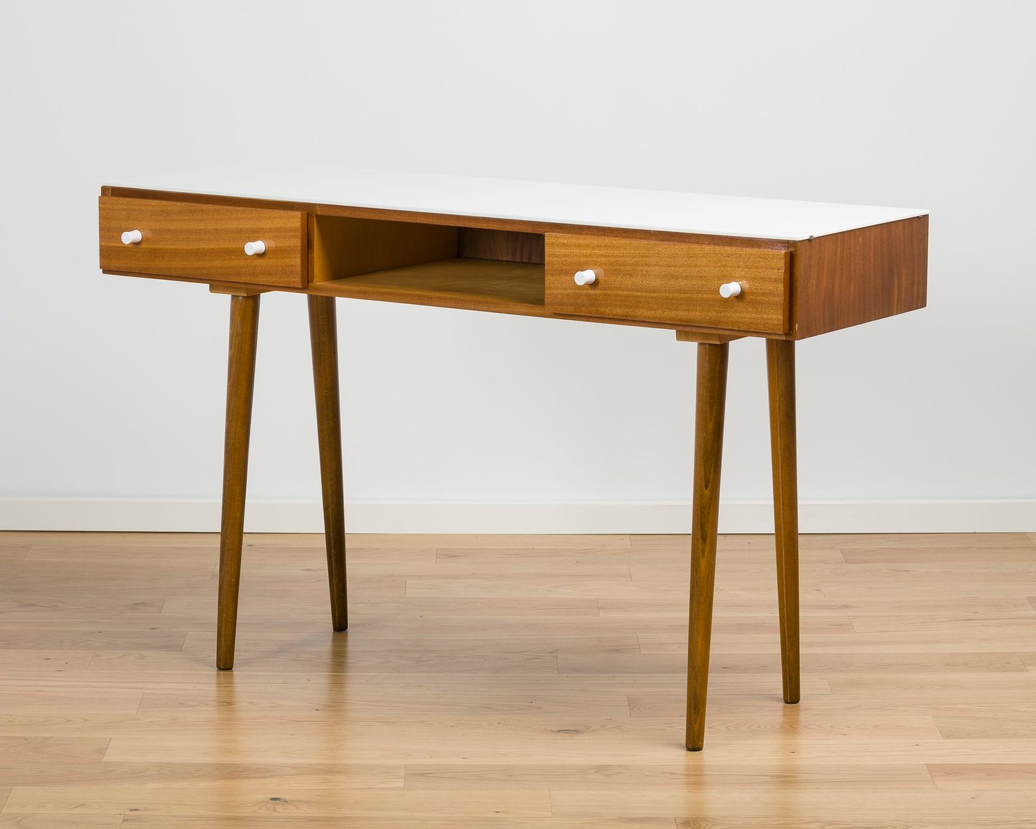White Gl Wood Console Table 1960s For At Pamono White Gl Wood Console Table 1960s