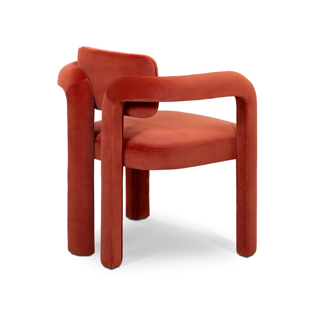 Double Arch Dining Chairs in Crimson Red Cotton Velvet from ...