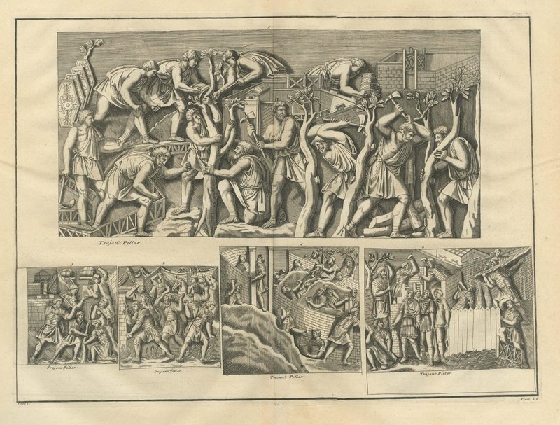 Bernard de Montfaucon, Roman Legionaries Clearing Woodland and Raising ...