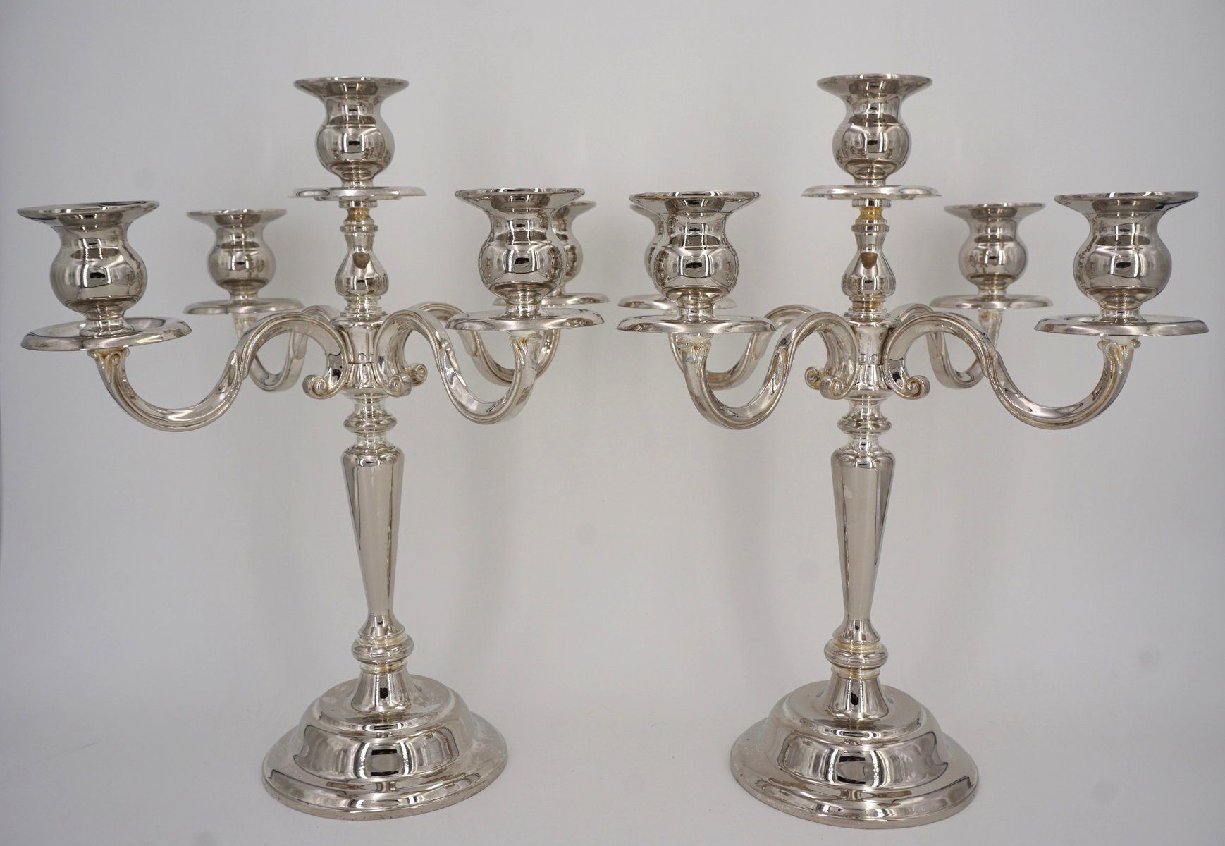 Vintage silver candlestick holders set of 2