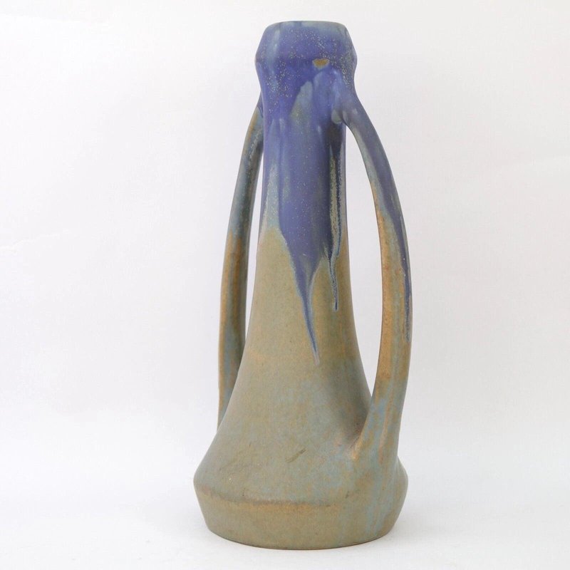 Antique French Art Nouveau Drip Glaze Stoneware Vase by Gilbert ...