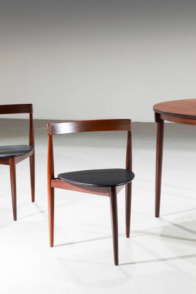 Roundette Dinner Table and Chairs by Hans Olsen for Frem Røjle, 1952 ...