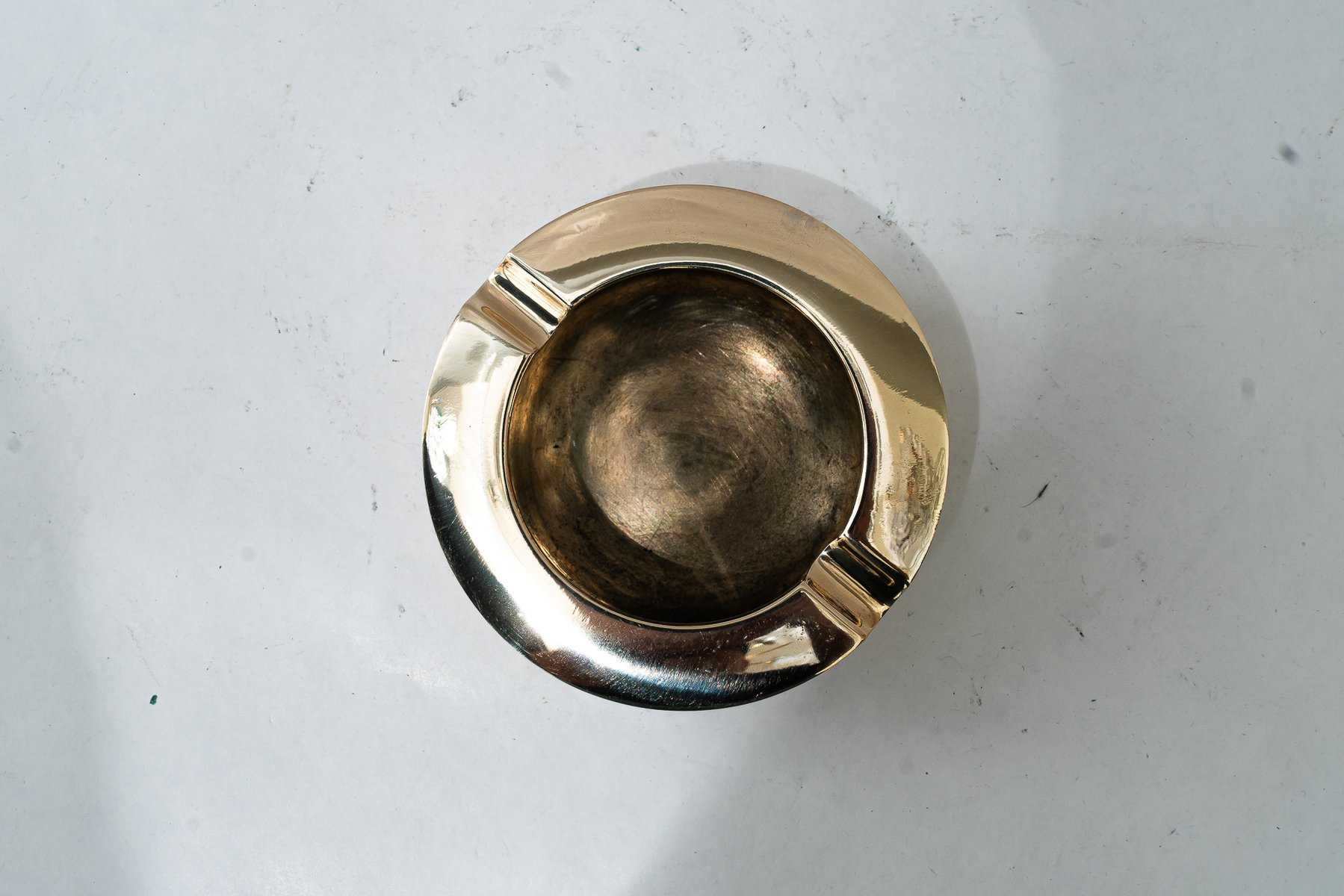 Art Deco Nickel-Plated Brass Ashtray, Vienna, 1920s for sale at Pamono