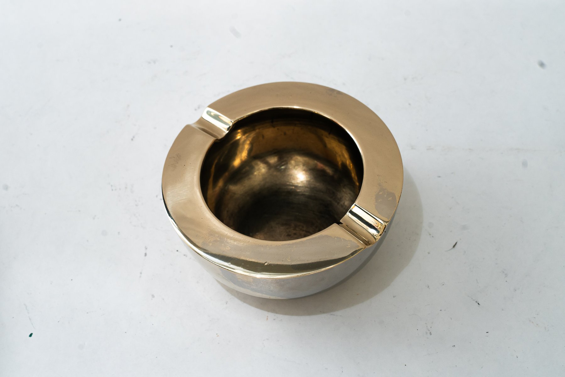 Art Deco Nickel-Plated Brass Ashtray, Vienna, 1920s for sale at Pamono