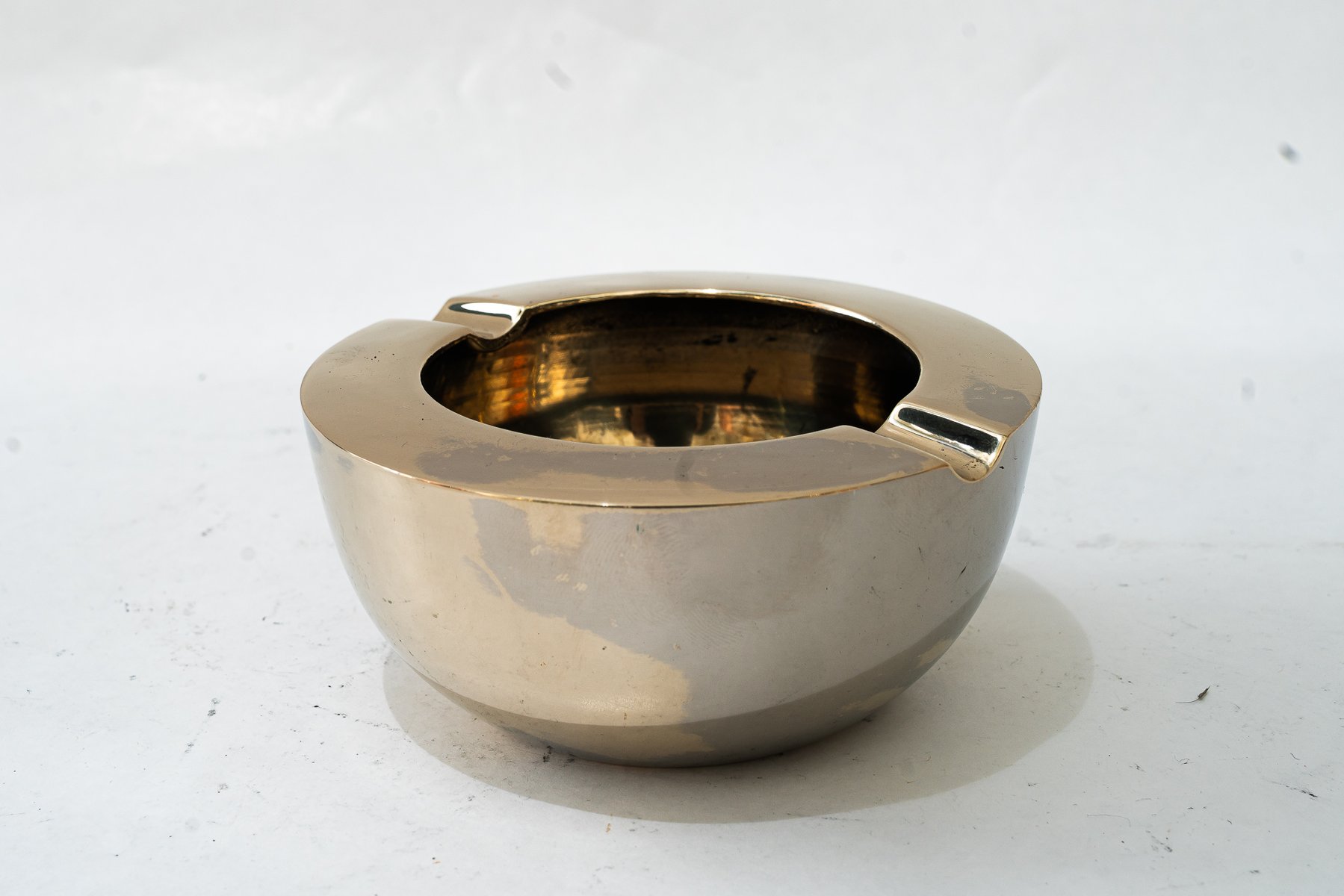Art Deco Nickel-Plated Brass Ashtray, Vienna, 1920s for sale at Pamono