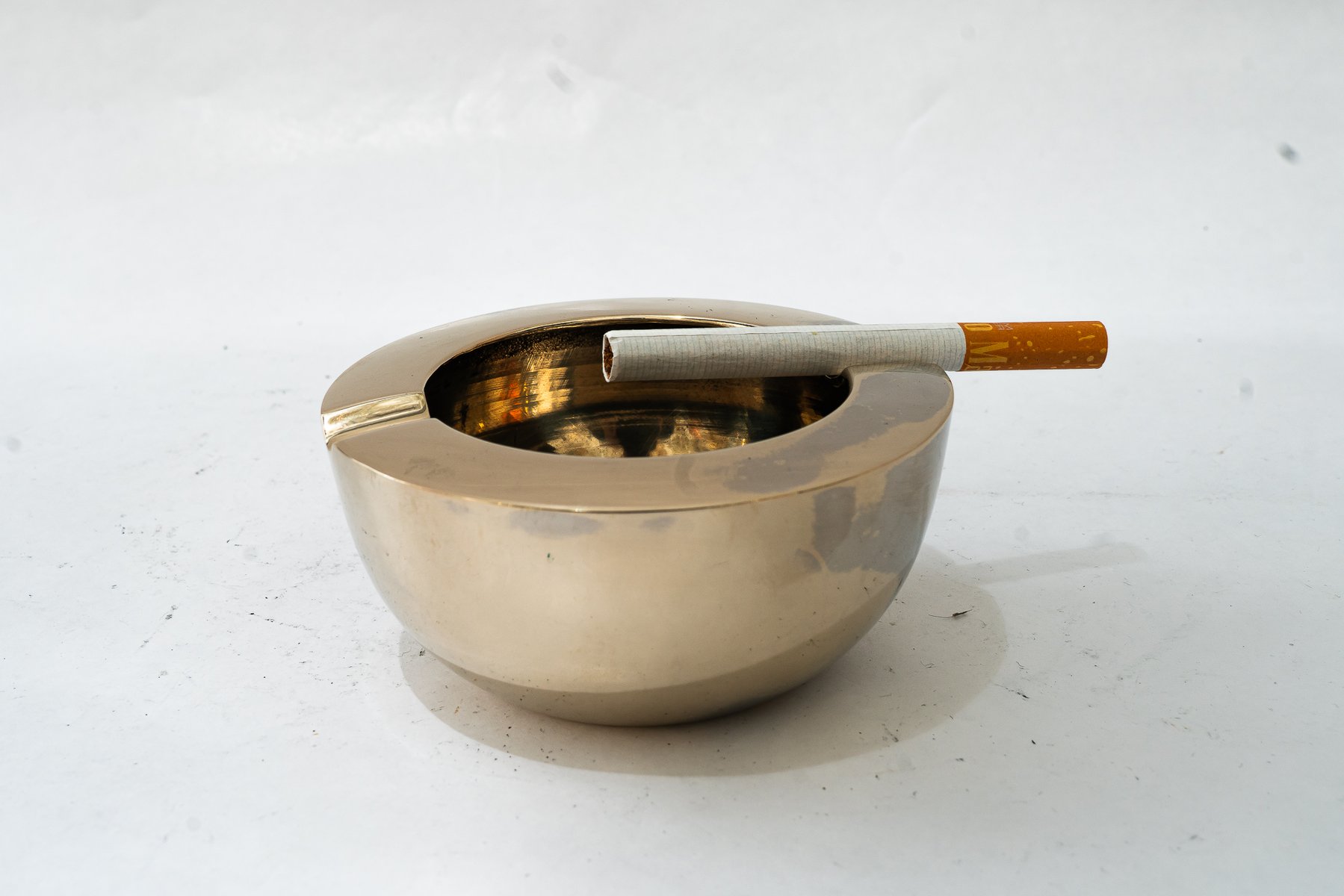 Art Deco Nickel-Plated Brass Ashtray, Vienna, 1920s for sale at Pamono