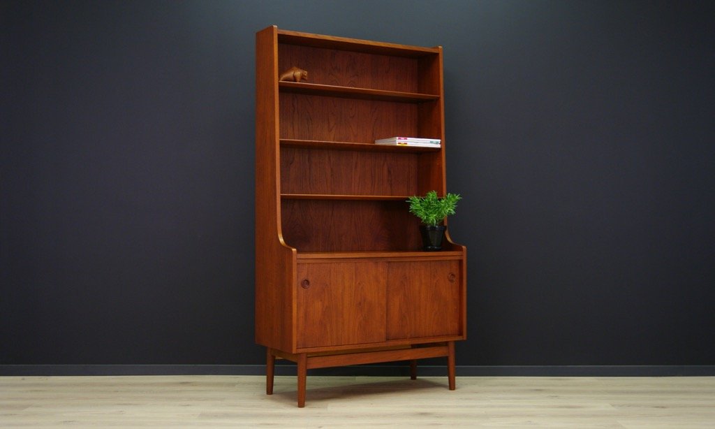 Mid-Century Teak Veneer Bookcase by Johannes Sorth for ...