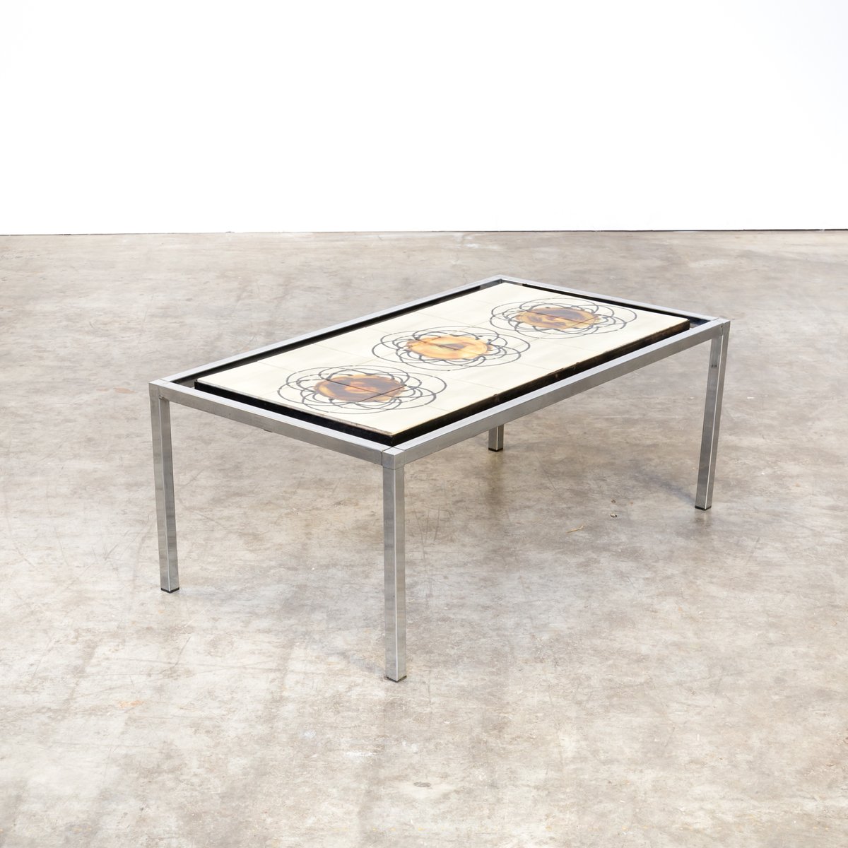 Hand Painted Coffee Table By Juliette Belarti 1960s For At Pamono Per Piece