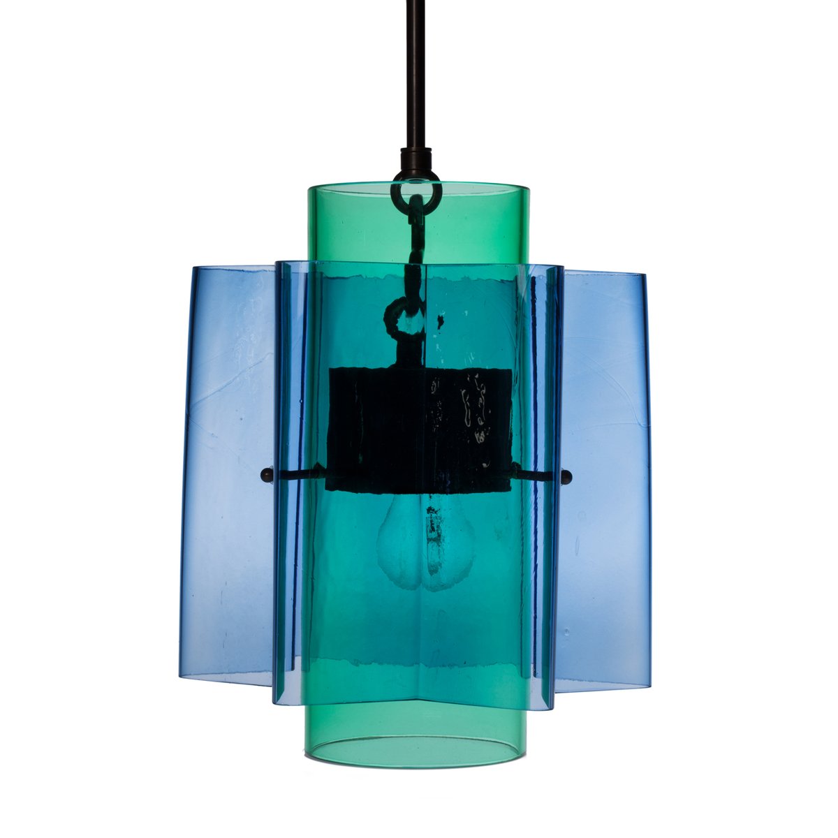 Petrona Star Shaped Pendant Light In Blue And Green Mouthblown Glass By Fred Juul - Star Shaped Pendant Lights Petrona Star Shaped Pendant Light In Blue And Green Mouthblown Glass By Fred Juul - Star Shaped Pendant Lights