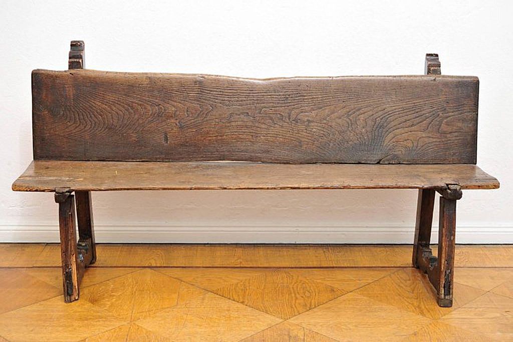 Antique French Walnut Bench For Sale At Pamono