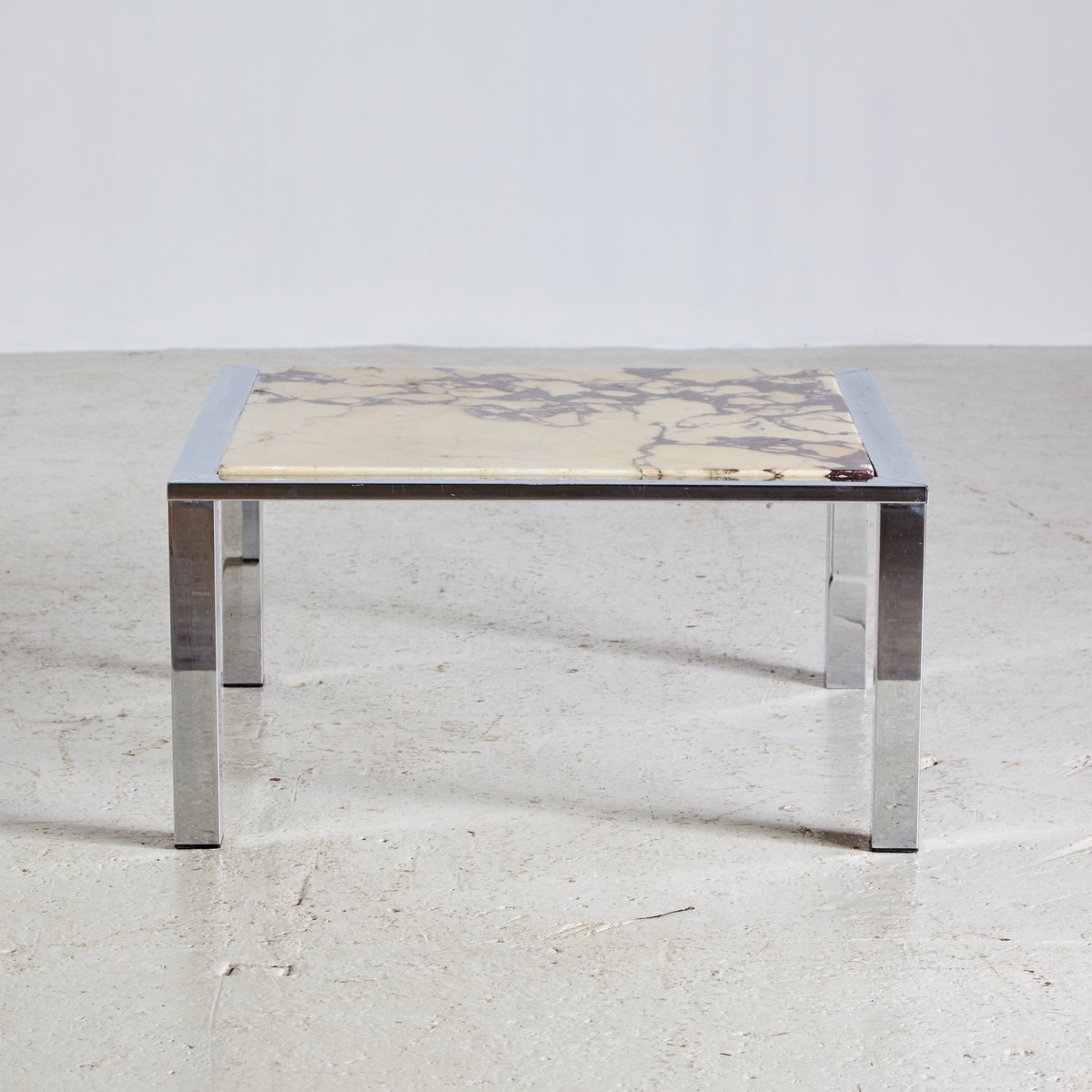 Marble Top Chrome Framed Coffee Table 1970s For At Pamono Marble Top Chrome Framed Coffee Table 1970s