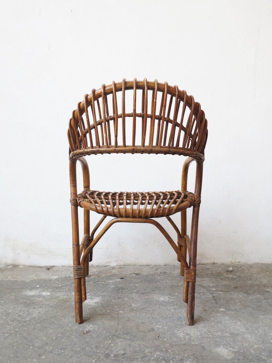 MidCentury Stuhl aus Bambus bei Pamono kaufen