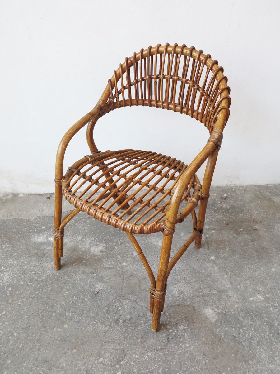 Mid-Century Stuhl aus Bambus bei Pamono kaufen