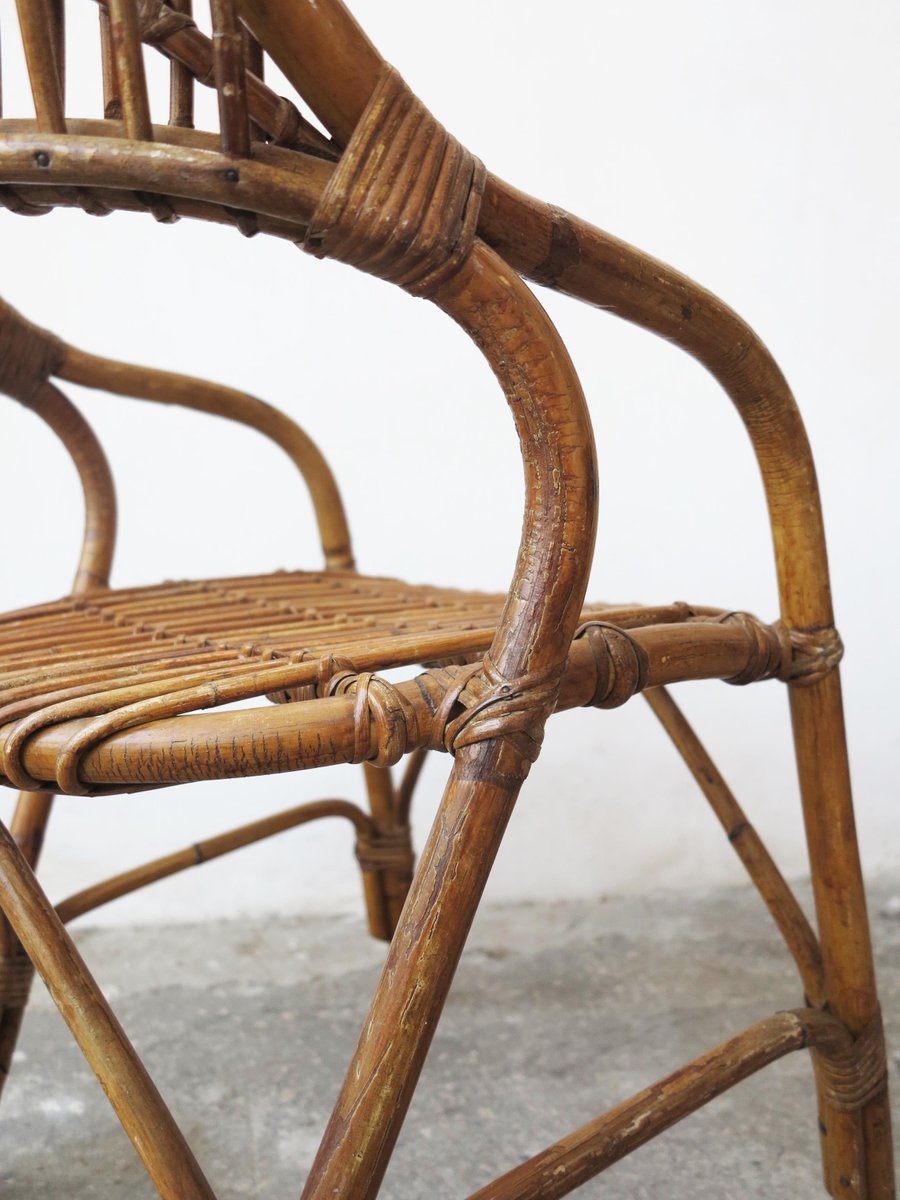 MidCentury Bamboo Chair for sale at Pamono