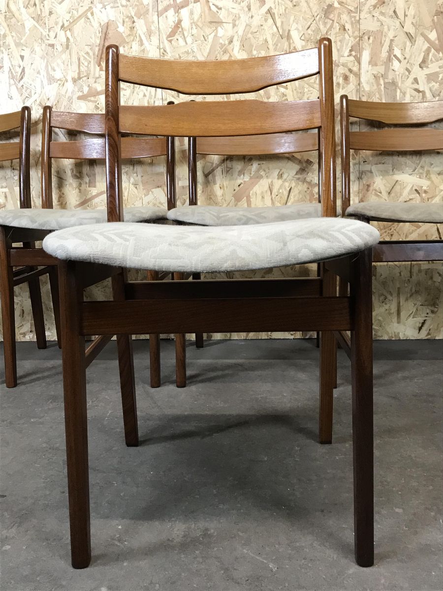 Sillas de comedor danesas vintage, años 70. Juego de 6 en venta en Pamono