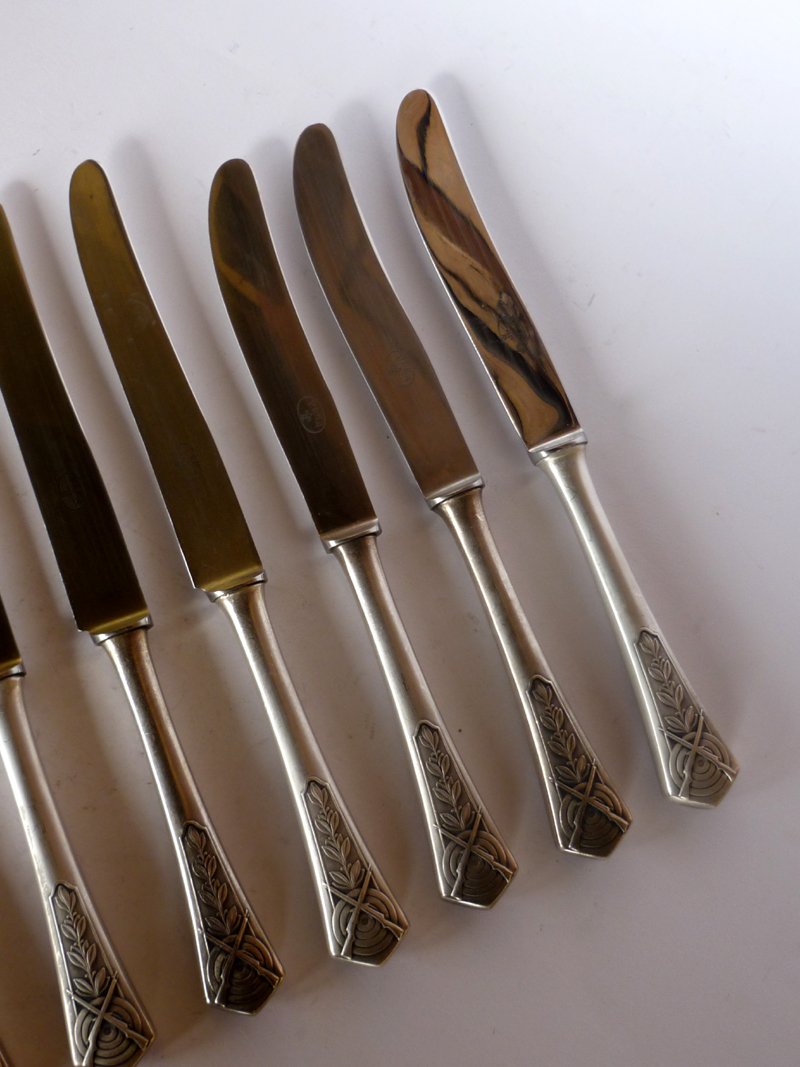 Antique German Cutlery Set from Peka, Set of 24 for sale at Pamono